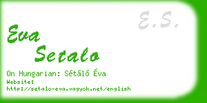 eva setalo business card