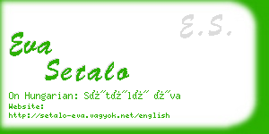 eva setalo business card